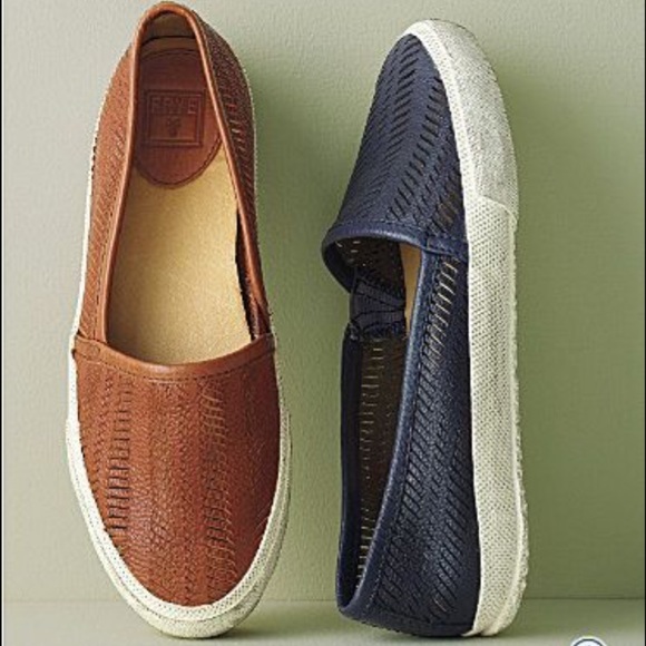 frye leather slip on sneaker